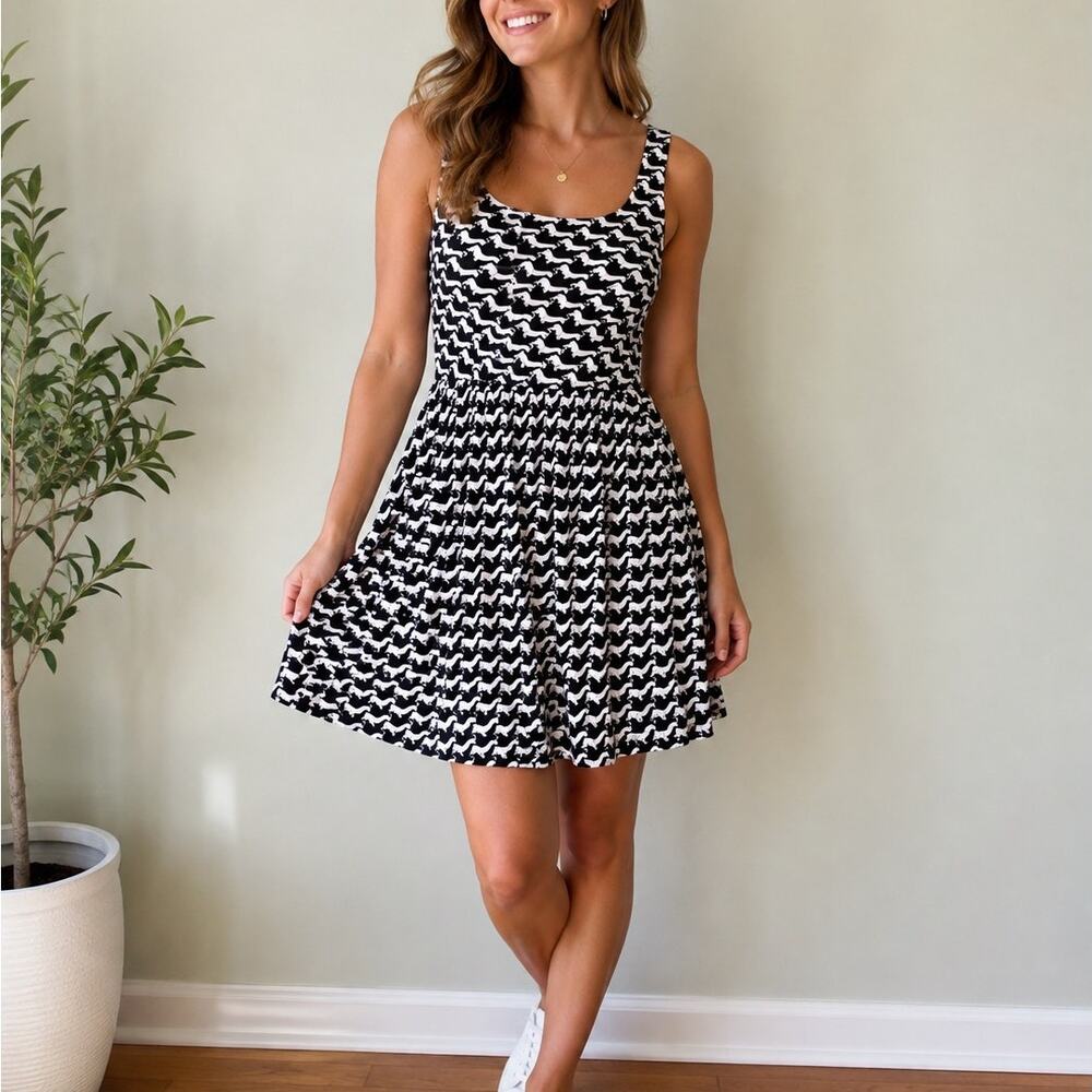 Retrolicious Dacshund Skater Mini Dress Large
